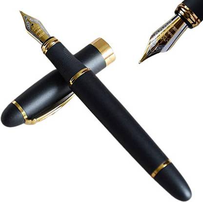 Ikshu Jinhao X450 Matt Black Plain Mattel Body 18 KGP Medium Nib Pen Set Of 1 Pcs Fountain Pen