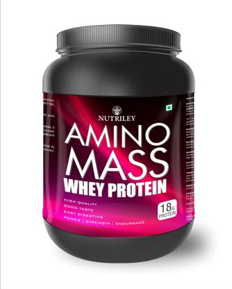 NUTRILEY Amino Mass Whey Protein Mango Weight Gainers/Mass Gainers