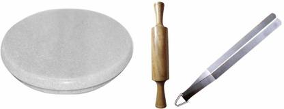 STRUGGLINGINC Rolling Board/Roti Maker/Roti Roller, Rolling Pin, Chakla Belan And Chimta For Home Kitchen. Rolling Pin & Board