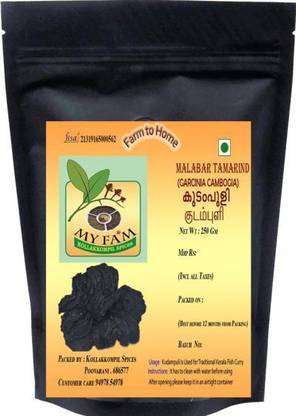 Kollakkompil Spices Premium Garcinia Cambogia (Kudampuli) Tamarind