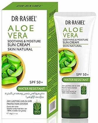 Dr. Rashel Sunscreen - SPF 50 PA++++ Dr Rashel Natural Aloe Vera SPF 50+ Sunscreen Soothing Moisturizing Hydrating Sun Cream Broad Spectrum UVA/UVB Sun Block