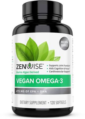 Zenwise Health Marine Algae Derived Vegan Omega-3, 120 Softgels