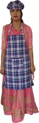 A ONE LINEN Cotton Home Use Apron - Free Size