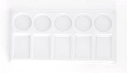 Jack Richeson Jack-420705 5-Round And 5-Slant Porcelain Palette Mixing Tray