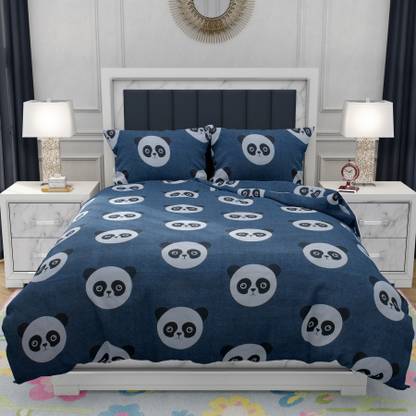 Pillon Polycotton Double Flat 300 TC Cartoon Bedsheet