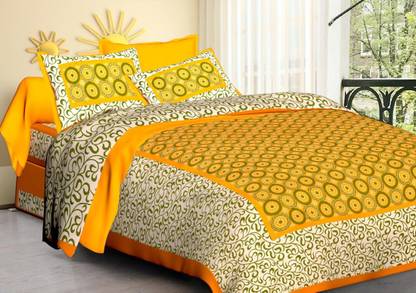 144 TC Cotton Double Abstract Bedsheet