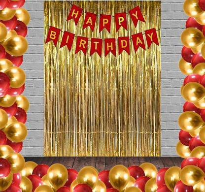 Golden and red balloon Clearance