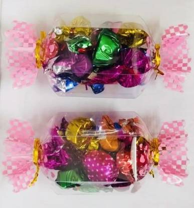 Chocolate House - 1 Toffee Shape Box With 10 pieces Assorted Chocolate Crackles