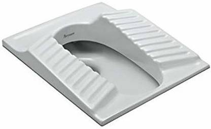 Parryware C0123 Ceramic Indian Toilet Asian Pan (500 x 400 x 210 mm, White) Indian Commode