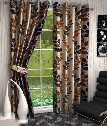 Unique Style 152 cm (5 ft) Window Polyester Curtain (Pack Of 2)