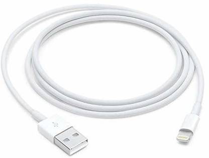 Shopnet Cable Accessory Combo for Fast Lightning USB Data Sync Charging Cable For iPhone 8/8 Plus/X/XR/XS MAX/XS/ 11/11 PRO/ 11 PRO MAX & Ios - 1m Long WHITE