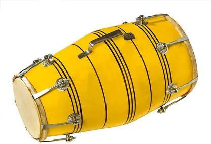NSR RR Musical Nut & Bolts Dholki New Yellow Design Nut & Bolts Dholki