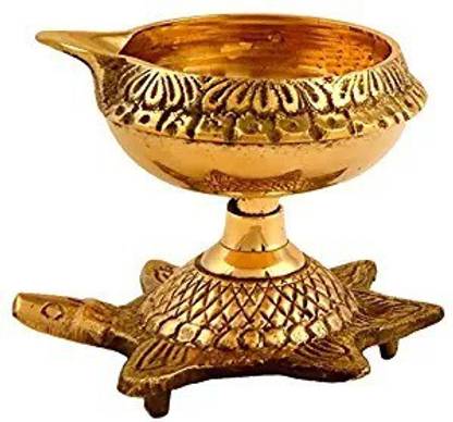 SBBCO Samy Collectables Handmade Brass Kuber Diya/Pital Jyot Diva/Pooja Deepak Brass Table Diya