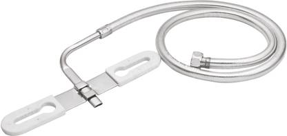 RUHE 304 Grade Stainless Steel Toilet Bidet Or Jet Hands-free Spray Flat Nozzle 2 Feet Heavy PVC Hose Chrome Faucet Set