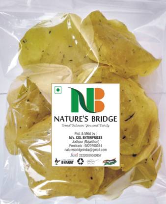 Nature's Bridge Palak Papad/ Khichiya/ Rice Papad Palak/ Palak Khichiya/ Papad Fryums - (200 Gm) Fryums