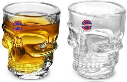 Somil (Pack of 2) Stylish Clear Transparent Multipurpose Drinking Glass- R363 Glass Set Shot Glass