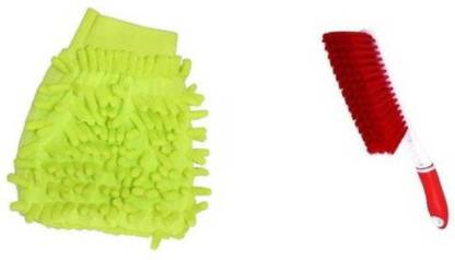 SBTs double sided microfibre hand glove/vehicle glove/car duster and multipurpose cleaning brush for sofa brush,car seat brush,carpet brush,certain brush Cleaning Brush, Glove