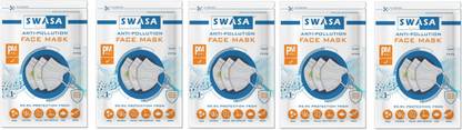 SWASA N95 Breathe clean air Plus PM 0.3 micron | N95 | FFP2 | UV STERILE |PROTECTS FROM VIRUS & BACTERIA | WHITE | WITH VALVE Reusable