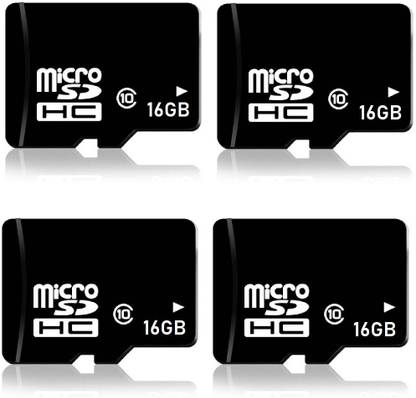 RKS 16GB MicroSD Cards Class10 Memory Card for Mobile, Tablet, Bluetooth Speaker, Home Theater ( Pack Of 4 ) 16 GB MicroSD Card Class 10 48 MB/s  Memory Card
