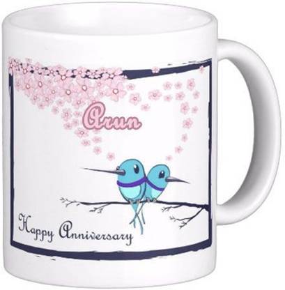 Exocticaa Happy Anniversary Arun Wish 83 Ceramic Coffee Mug