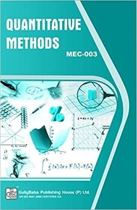 MEC3 Quantitative Methods English Medium | Guide Helpbook & Question Bank Of Gully Baba Publications