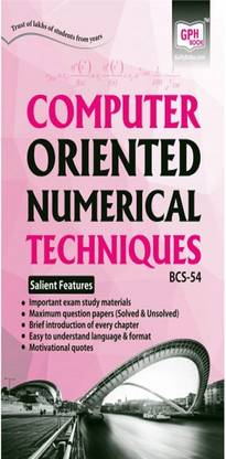 IGNOU BCS 54 Computer Oriented Numerical Techniques Guide Book With Previous Year Solved Papers