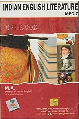 MEG7 इंडियन इंग्लिश लिटरेचर इंग्लिश मीडियम | गाइड हेल्पबुक एंड क्वेश्चन बैंक ऑफ गली बाबा पब्लिकेशंस
