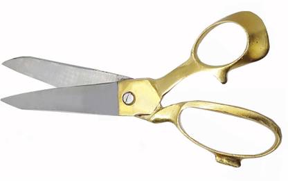 Unikkus Meerut Scissors for Cloth Cutting, Traditional and Professional Kainchi/Kaichi, Size 9 Inch, Brass Handle Scissors Scissors