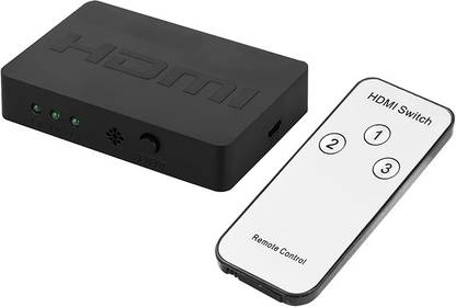 DEALZIA HDMI Switch 4k HDMI Splitter-Techole Aluminum HDMI Switch 3 in 1 Out, HDMI Switch with IR Remote Control, Supports 4k@30HZ 3D HD1080P, HDMI Switcher Media Streaming Device