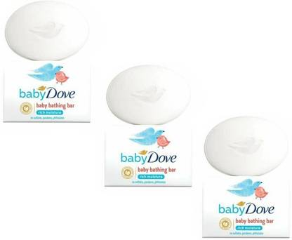 DOVE Baby Bathing Bar 75gm (Pack of 3)