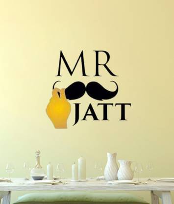 Sahaj Décor 56 cm With Mustache Mr Jatt Magnetic Sticker