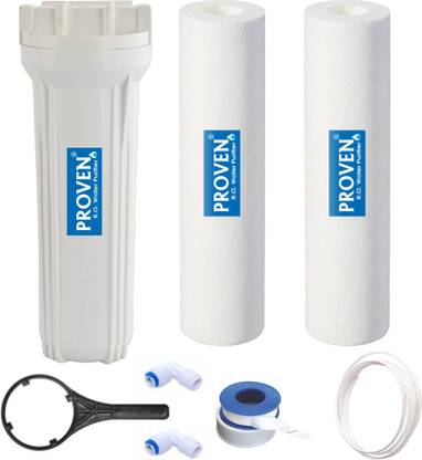 proven Spare Parts Pre-Filter Bowl Set with Two 10 Inch PP Spun Filter and Spanner for all Water Purifier Solid Filter Cartridge