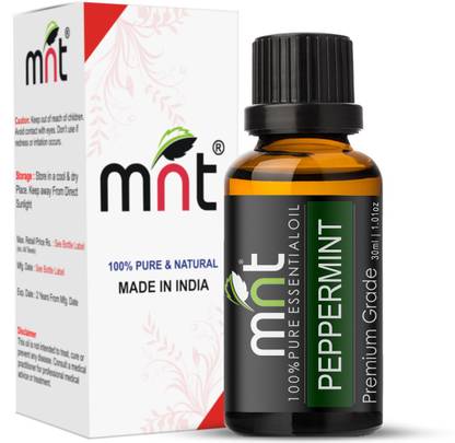 mnt Peppermint Essential Oil (30ML) 100% Pure Natural & Therapeutic Grade For Aromatherapy, Skin, Acne & Hair Growth