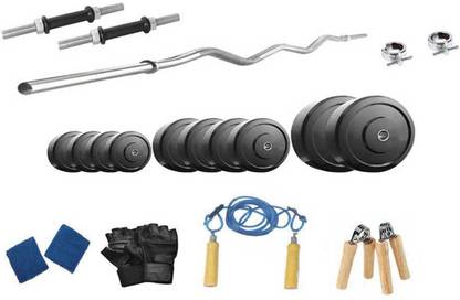 Protoner 80 kg 80 Kgs & 3 Rods Home Gym Combo