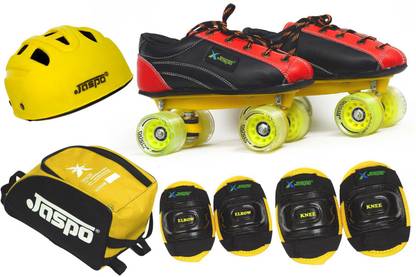 Jaspo Fire Fighter Intact Shoe Skates Combo Foot length 27.5 cms Size : 10 UK ( Age 16 years and above) Skating Kit