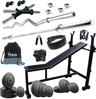 FITZON 82 kg COMBO 6 Home Gym Combo