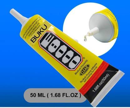 BUKU E8000 multi-purpose Transparent adhesive glue Adhesive (50 ml), Pack of 1. Adhesive