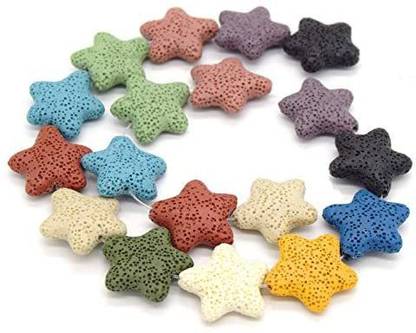 STAR Lava Beads Natural Multi-Color Lava Rock Beads - 27mm
