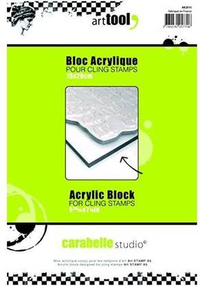 Carabelle Studio Acrylic Block for Clear Stamps A5Transparent
