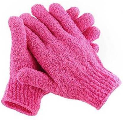 Three Elements Set Of 2 Pair Bath Gloves Spa Massage Body Scrubber Cleaner