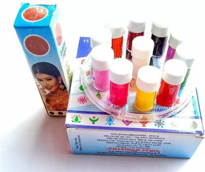 Mario Liquid Multicolor Kumkum forehead Multicolor Bindis