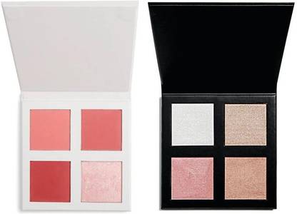 Makeup Revolution Revolution Pro 4K Pink Blush & Rose Gold Highlighter Palette Combo Compact
