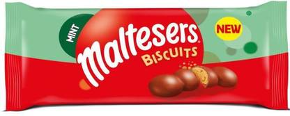 MARS Maltesers Mint Biscuits containing Crisp Honeycomb pieces Coated in milk chocolate,110g Cookies Biscuit