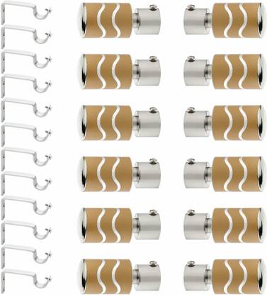 Welson Peach Rod Rail Bracket, Curtain Knobs, Curtain Hooks, Curtain Rods Metal