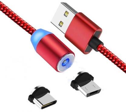 blue seed Micro USB Cable 2 m BBD X-Cable Metal Magnetic Cable Fast Charging Micro USB Cable Type C Magnet Charger