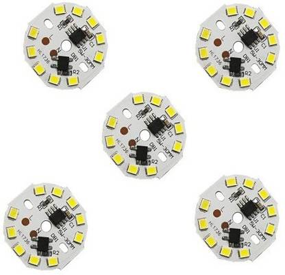 EMERGING TECHNOLOGIES 5 PCS 5W LED Bulb Light PCB with Driver IC Electronic Components Electronic Hobby Kit