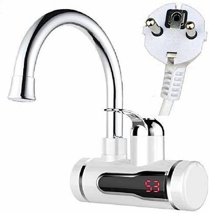 cloud home Instant Heating Water Tap With Digital Display - Wall Mounted (Power: 3000W, Color: White) Health  Faucet