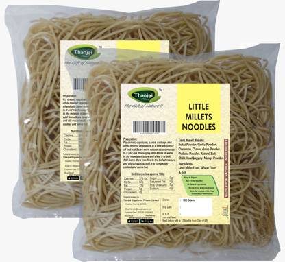 THANJAI NATURAL Little Millets Noodles 180g X 2 (Processed with Natural Ingredients , No Chemicals and No Preservatives) Instant Noodles Vegetarian