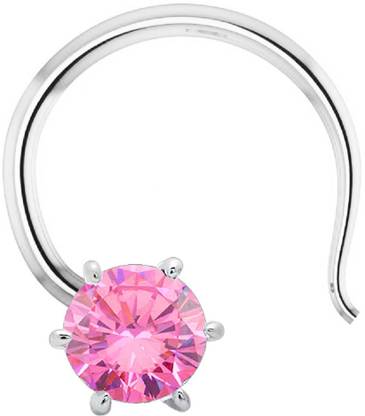 Parnika Cubic Zirconia Sterling Silver Nose Stud