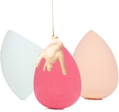 Love Nature 3 Pc Makeup Sponge Set, Makeup Sponge for Blending, Contouring and Highlighting, Foundation Sponge